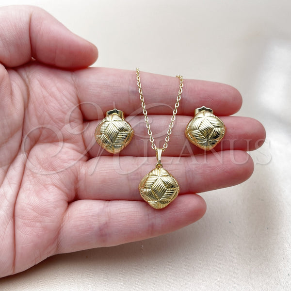 Gold Filled Ring — Earring and Pendant Adult Set Diamond Cutting 10. — alternate product view — SKU 162831 | Oro Laminado anillo — Earring and Pendant Adult Set Diamond Cutting 10. — SKU 162831