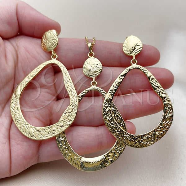 Gold Filled Ring — Earring and Pendant Adult Set Teardrop Design Polished — alternate product view — SKU 162832 | Oro Laminado anillo — Earring and Pendant Adult Set Teardrop diseño pulido — SKU 162832