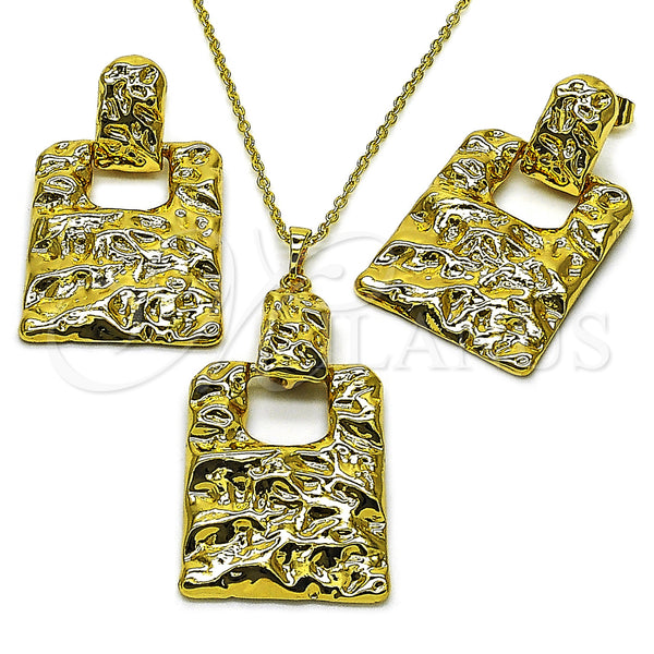 Gold Filled Ring — Earring and Pendant Adult Set Lock Design Polished — main product view — SKU 162833 | Oro Laminado anillo — Earring and Pendant Adult Set Lock diseño pulido — SKU 162833