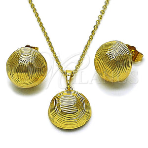 Gold Filled Ring — Earring and Pendant Adult Set Ball Design Diamond — main product view — SKU 162837 | Oro Laminado anillo — Earring and Pendant Adult Set Ball diseño Diamond — SKU 162837