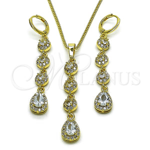 Gold Filled Ring — Earring and Pendant Adult Set Cluster and Teardrop — main product view — SKU 162842 | Oro Laminado anillo — Earring and Pendant Adult Set Cluster and Teardrop — SKU 162842