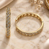 Oro Laminado Huggie Hoop, Gold Filled Style Twist Design, with White Cubic Zirconia, Polished, Golden Finish, 02.237.0036.30