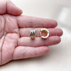 Oro Laminado Huggie Hoop, Gold Filled Style with Multicolor Cubic Zirconia, Polished, Golden Finish, 02.237.0043.15