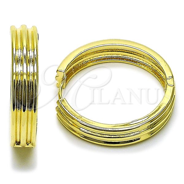 Gold Filled Hoop Earrings — Huggie Hoop Polished 02. — main product view — SKU 162864 | Oro Laminado aretes de aro — Huggie Hoop pulido 02. — SKU 162864