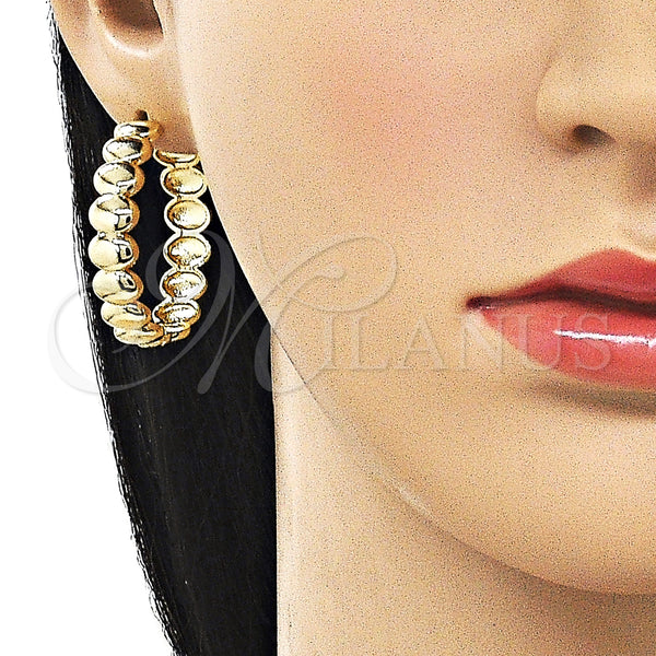 Gold Filled Hoop Earrings — Huggie Hoop Polished 02. — alternate product view — SKU 162865 | Oro Laminado aretes de aro — Huggie Hoop pulido 02. — SKU 162865