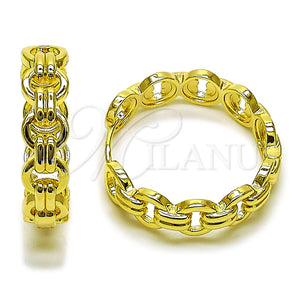 Gold Filled Hoop Earrings — Huggie Hoop Belt Buckle Design Polished 02. — main product view — SKU 162866 | Oro Laminado aretes de aro — Huggie Hoop Belt Buckle diseño pulido 02. — SKU 162866
