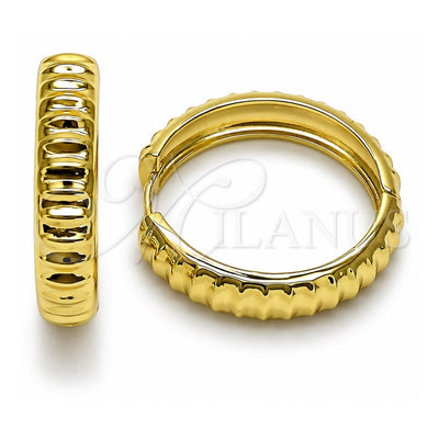 Oro Laminado Huggie Hoop, Gold Filled Style Polished, Golden Finish, 02.237.0050.35