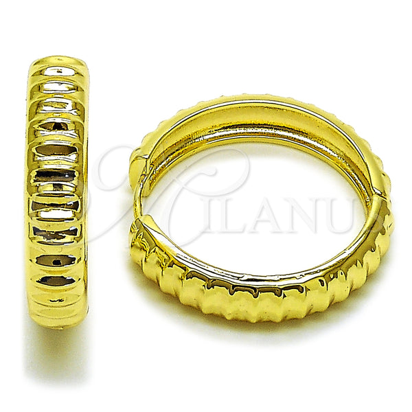 Gold Filled Hoop Earrings — Huggie Hoop Polished 02. — main product view — SKU 162869 | Oro Laminado aretes de aro — Huggie Hoop pulido 02. — SKU 162869