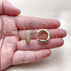 Oro Laminado Huggie Hoop, Gold Filled Style with White Cubic Zirconia, Polished, Golden Finish, 02.266.0074.18