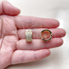 Oro Laminado Huggie Hoop, Gold Filled Style with White Cubic Zirconia, Polished, Golden Finish, 02.266.0075.15