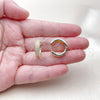 Oro Laminado Huggie Hoop, Gold Filled Style with White Micro Pave, Polished, Golden Finish, 02.283.0372.18