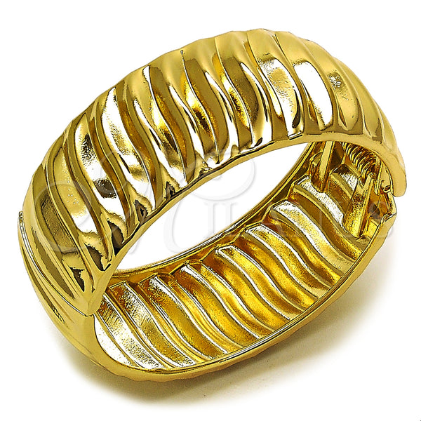 Oro Laminado Individual Bangle, Gold Filled Style Polished, Golden Finish, 07.215.0019.04 (25 MM Thickness, Size 4 (2.25 Diameter))