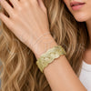 Oro Laminado Individual Bangle, Gold Filled Style Twist Design, Diamond Cutting Finish, Golden Finish, 07.215.0021.05 (30 MM Thickness, Size 5 (2.50 Diameter))