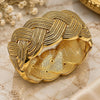 Oro Laminado Individual Bangle, Gold Filled Style Twist Design, Diamond Cutting Finish, Golden Finish, 07.215.0021.05 (30 MM Thickness, Size 5 (2.50 Diameter))