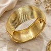 Oro Laminado Individual Bangle, Gold Filled Style Diamond Cutting Finish, Golden Finish, 07.215.0028.05 (25 MM Thickness, Size 5 (2.50 Diameter))