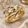 Oro Laminado Individual Bangle, Gold Filled Style Twist Design, Polished, Golden Finish, 07.215.0033.05 (25 MM Thickness, Size 5 (2.50 Diameter))