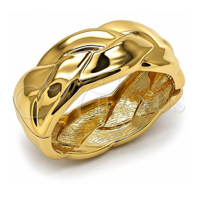 Oro Laminado Individual Bangle, Gold Filled Style Twist Design, Polished, Golden Finish, 07.215.0033.05 (25 MM Thickness, Size 5 (2.50 Diameter))