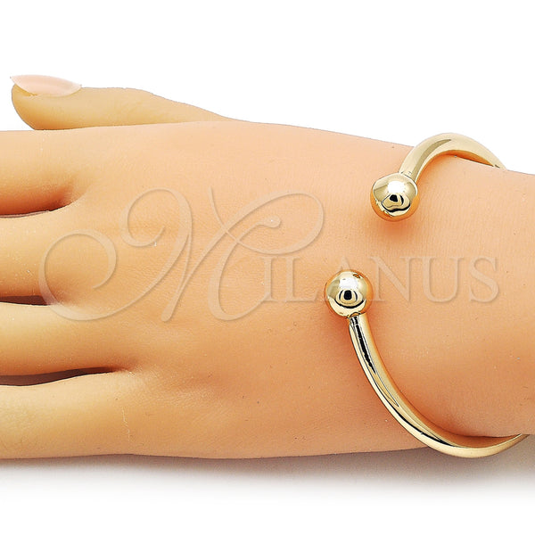 Gold Filled Jewelry — Individual Bangle Ball Design Polished 07. Thickness One — alternate product view — SKU 162922 | Oro Laminado joyería — Individual Bangle Ball diseño pulido 07. Thickness One — SKU 162922