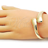 Oro Laminado Individual Bangle, Gold Filled Style Teardrop Design, Polished, Golden Finish, 07.215.0037.04