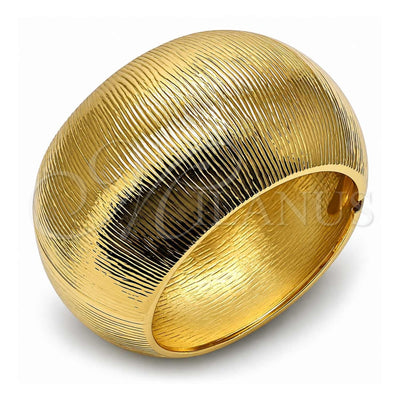 Oro Laminado Individual Bangle, Gold Filled Style Diamond Cutting Finish, Golden Finish, 07.215.0039.04 (50 MM Thickness, Size 4 (2.25 Diameter))