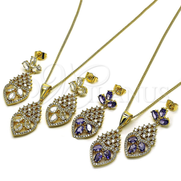 Gold Filled Ring — Earring and Pendant Adult Set Heart and Teardrop — alternate product view — SKU 162966 | Oro Laminado anillo — Earring and Pendant Adult Set corazón and Teardrop — SKU 162966