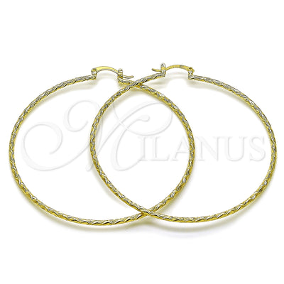 Gold Filled Hoop Earrings — Extra Large Hoop Diamond Cutting 02. for wholesale, main product view