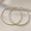 Oro Laminado Extra Large Hoop, Gold Filled Style Diamond Cutting Finish, Golden Finish, 02.213.0885.70