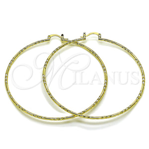 Gold Filled Hoop Earrings — Extra Large Hoop Diamond Cutting 02. — main product view — SKU 163073 | Oro Laminado aretes de aro — Extra Large Hoop Diamond Cutting 02. — SKU 163073