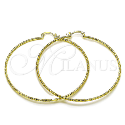 Gold Filled Hoop Earrings — Extra Large Hoop Diamond Cutting 02. for wholesale, main product view