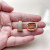 Oro Laminado Huggie Hoop, Gold Filled Style with White Cubic Zirconia, Polished, Golden Finish, 02.283.0374.16