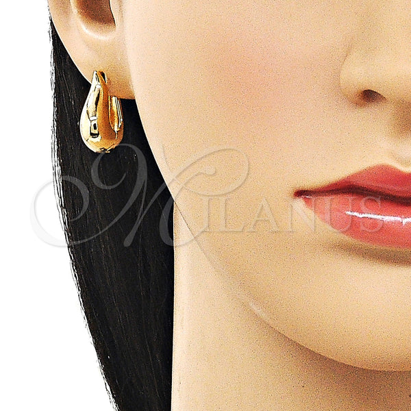 Gold Filled Hoop Earrings — Huggie Hoop Polished 02. — alternate product view — SKU 163150 | Oro Laminado aretes de aro — Huggie Hoop pulido 02. — SKU 163150