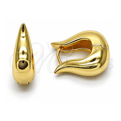 Oro Laminado Huggie Hoop, Gold Filled Style Polished, Golden Finish, 02.283.0391.18
