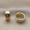 Oro Laminado Huggie Hoop, Gold Filled Style Polished, Golden Finish, 02.213.0584.14