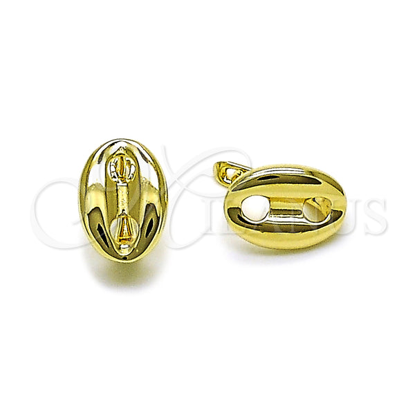 Gold Filled Hoop Earrings — Huggie Hoop Puff Mariner Design Polished 02. — main product view — SKU 163153 | Oro Laminado aretes de aro — Huggie Hoop Puff Mariner diseño pulido 02. — SKU 163153