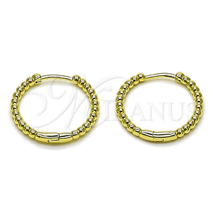 Gold Filled Hoop Earrings — Huggie Hoop Ball Design Polished 02. — main product view — SKU 163156 | Oro Laminado aretes de aro — Huggie Hoop Ball diseño pulido 02. — SKU 163156