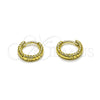 Oro Laminado Huggie Hoop, Gold Filled Style Polished, Golden Finish, 02.213.0891.12