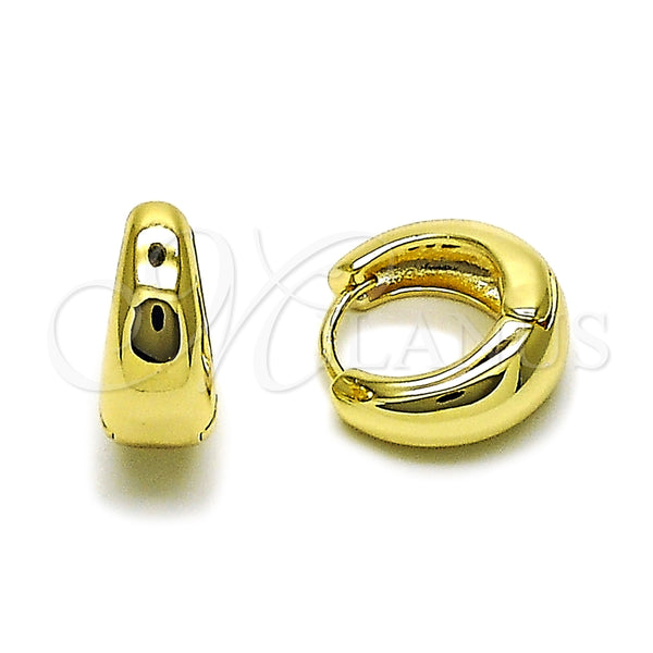Oro Laminado Huggie Hoop, Gold Filled Style Polished, Golden Finish, 02.213.0895.18