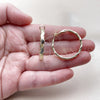 Oro Laminado Medium Hoop, Gold Filled Style Twist Design, Polished, Golden Finish, 02.213.0896.30