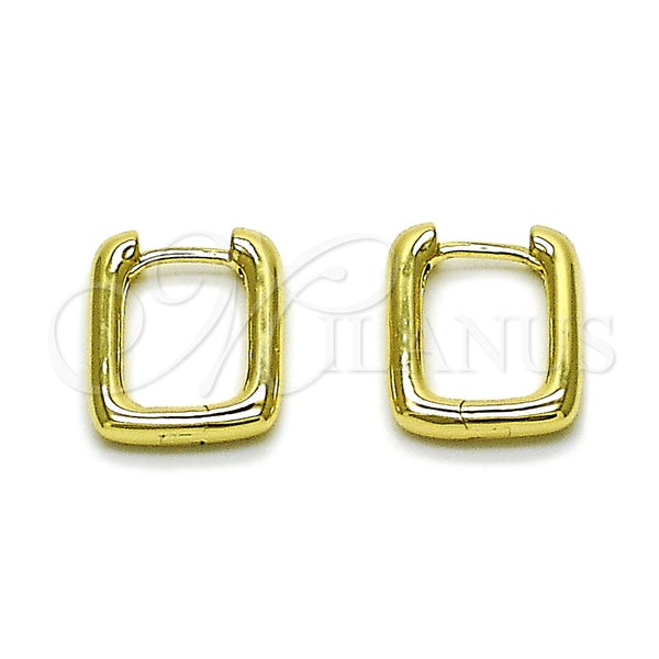 Oro Laminado Huggie Hoop, Gold Filled Style Polished, Golden Finish, 02.213.0897.14