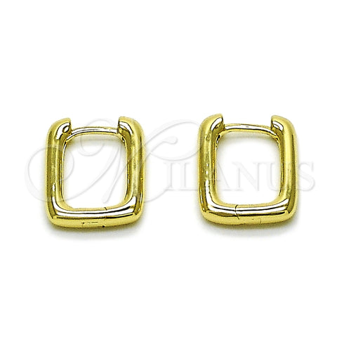 Oro Laminado Huggie Hoop, Gold Filled Style Polished, Golden Finish, 02.213.0897.14