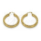 Oro Laminado Medium Hoop, Gold Filled Style Hollow Design, Diamond Cutting Finish, Golden Finish, 02.213.0311.40