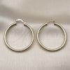 Oro Laminado Medium Hoop, Gold Filled Style Hollow Design, Diamond Cutting Finish, Golden Finish, 02.213.0881.40