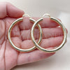 Oro Laminado Medium Hoop, Gold Filled Style Hollow Design, Diamond Cutting Finish, Golden Finish, 02.213.0756.50