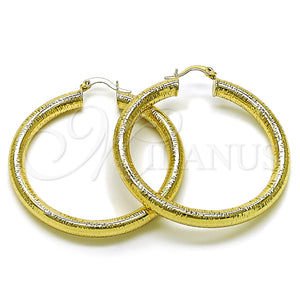 Gold Filled Hoop Earrings — Medium Hoop Hollow Design Diamond Cutting 02. — main product view — SKU 163182 | Oro Laminado aretes de aro — Medium Hoop Hollow diseño Diamond Cutting 02. — SKU 163182