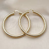 Oro Laminado Medium Hoop, Gold Filled Style Hollow Design, Diamond Cutting Finish, Golden Finish, 02.213.0756.60