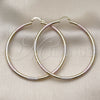 Oro Laminado Medium Hoop, Gold Filled Style Hollow Design, Diamond Cutting Finish, Tricolor, 02.213.0881.1.60