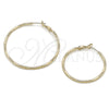 Oro Laminado Medium Hoop, Gold Filled Style Diamond Cutting Finish, Golden Finish, 02.213.0898.40