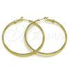 Oro Laminado Medium Hoop, Gold Filled Style Diamond Cutting Finish, Golden Finish, 02.213.0898.50