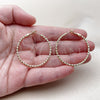 Oro Laminado Medium Hoop, Gold Filled Style Twist Design, Diamond Cutting Finish, Golden Finish, 02.213.0902.40