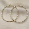 Oro Laminado Large Hoop, Gold Filled Style Diamond Cutting Finish, Golden Finish, 02.213.0903.60